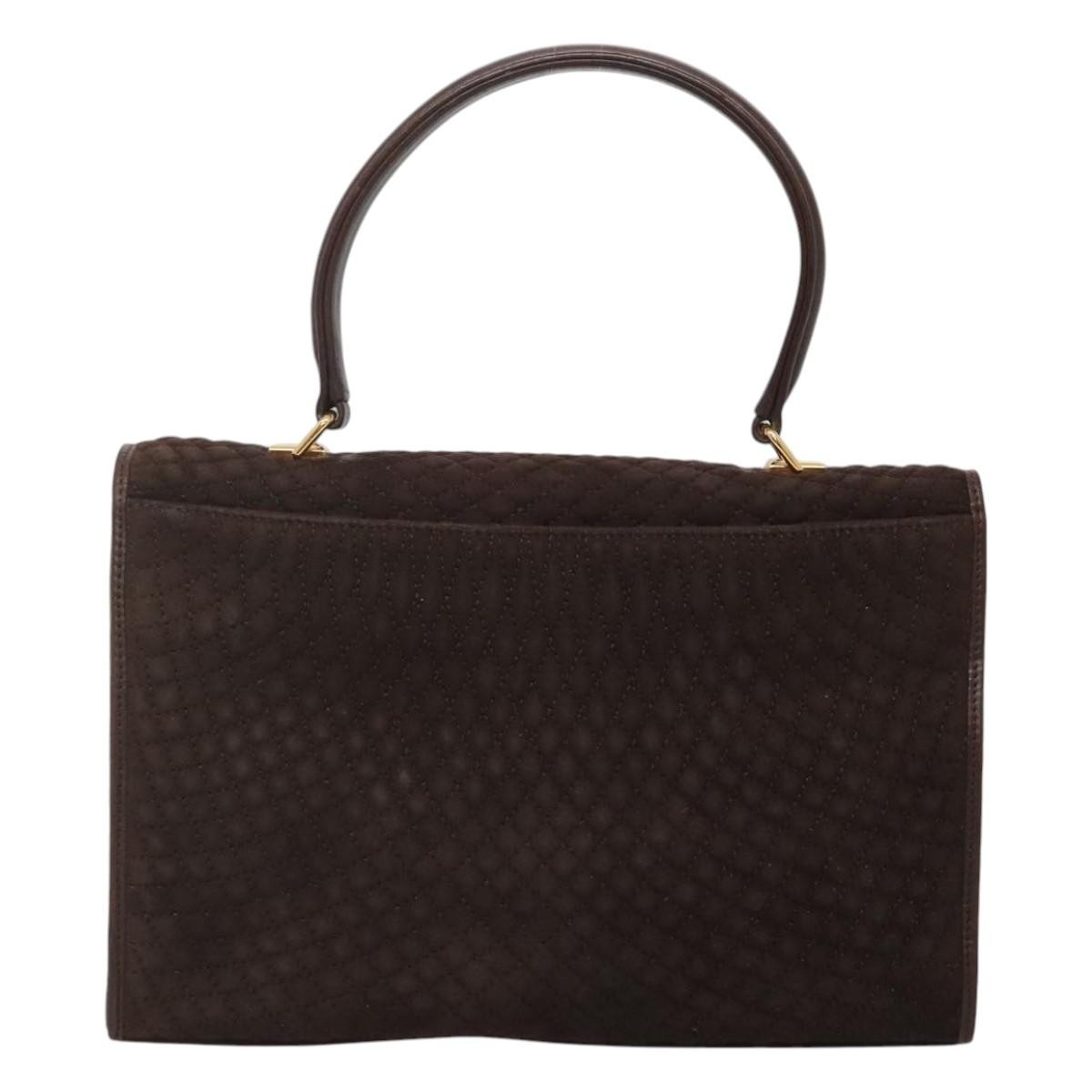 Bally Vintage Handbag Brown Suede Good condition - Back View