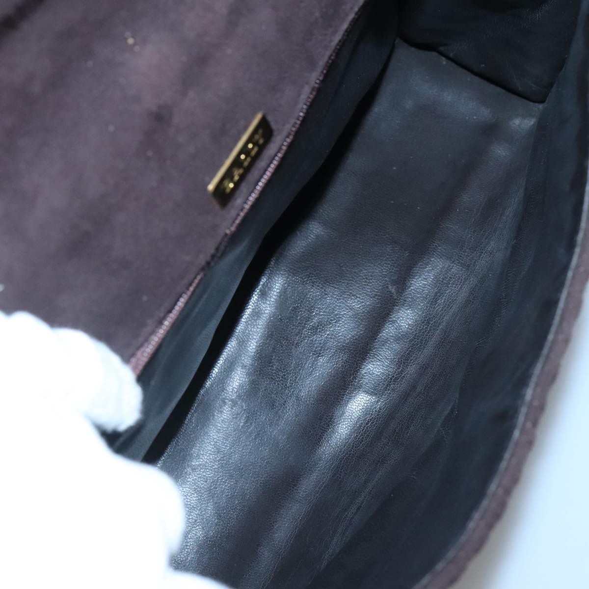 Bally Vintage Handbag Brown Suede Good condition - Box View