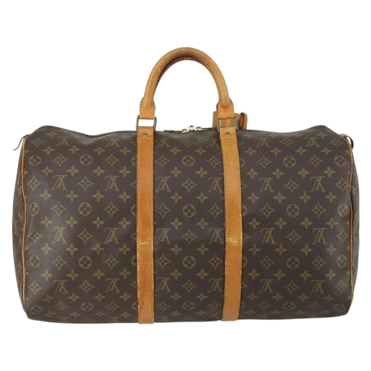 Louis Vuitton Keepall Bag Brown Canvas Good condition - Back View