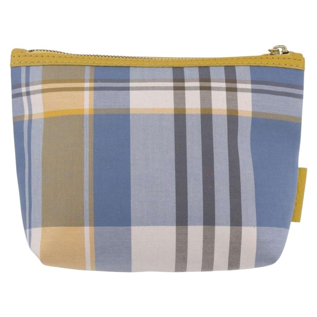 Burberry Nova check Pochette Blue Canvas Good condition - Back View