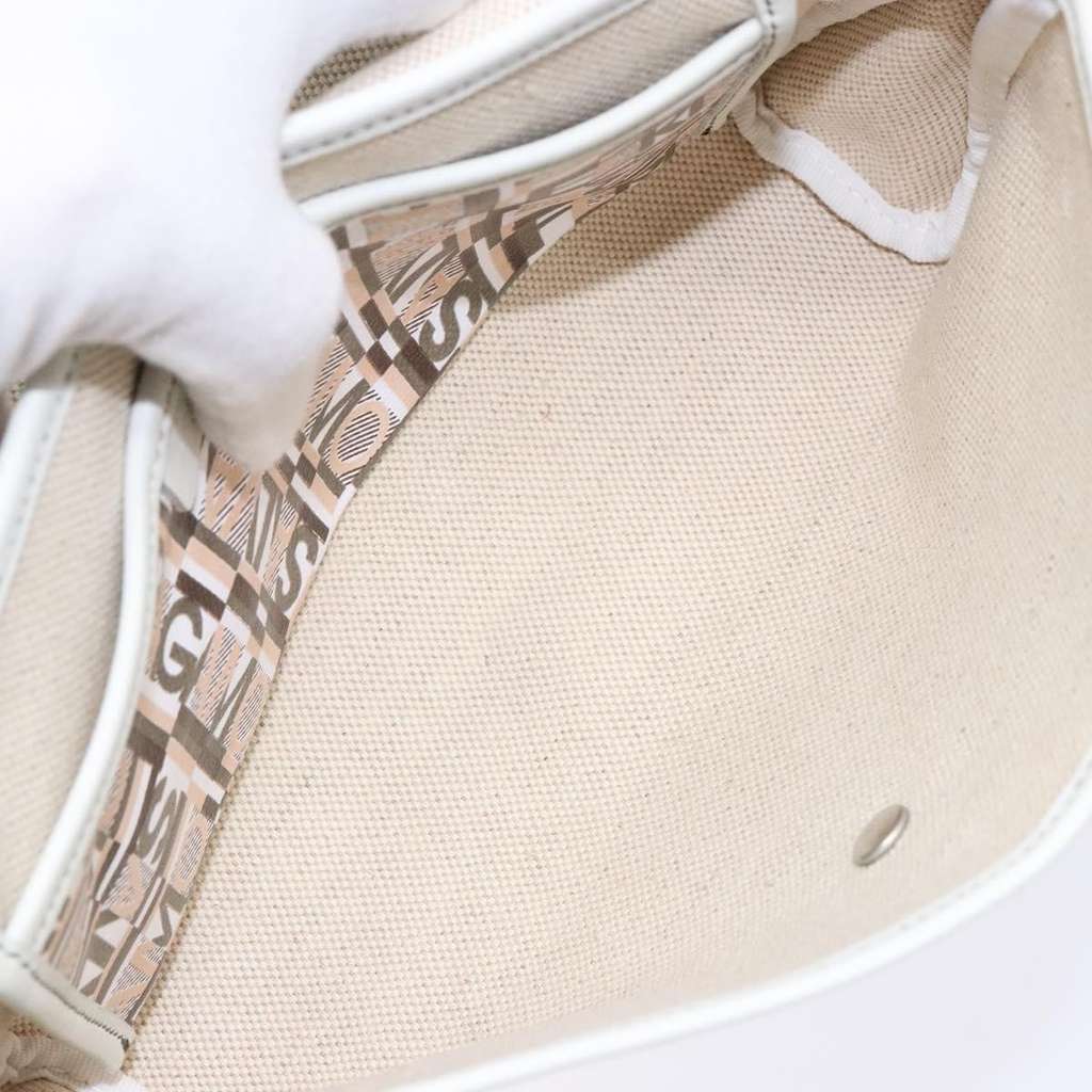 Salvatore Ferragamo Vintage clutch Bag Beige Canvas Good condition - Box View