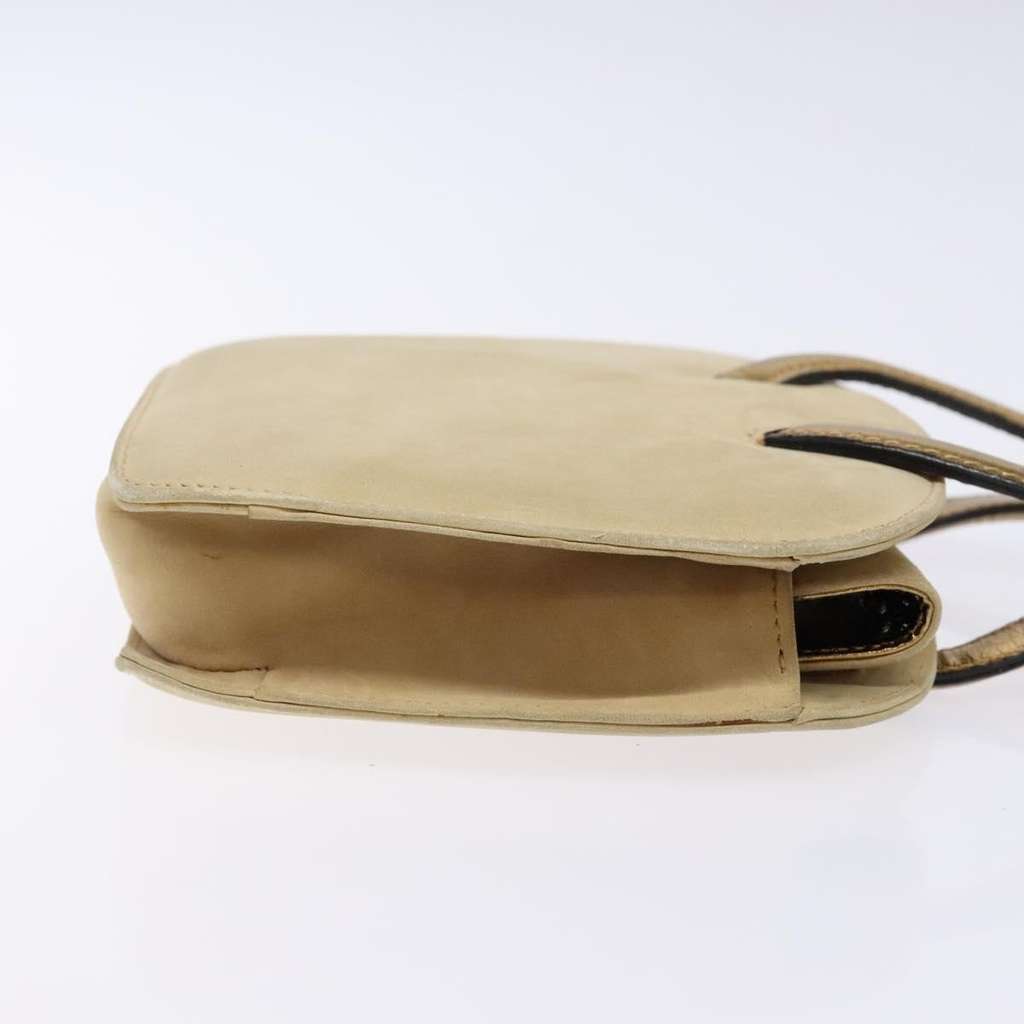 Salvatore Ferragamo Vintage Handbag Beige Suede Good condition - Inside View