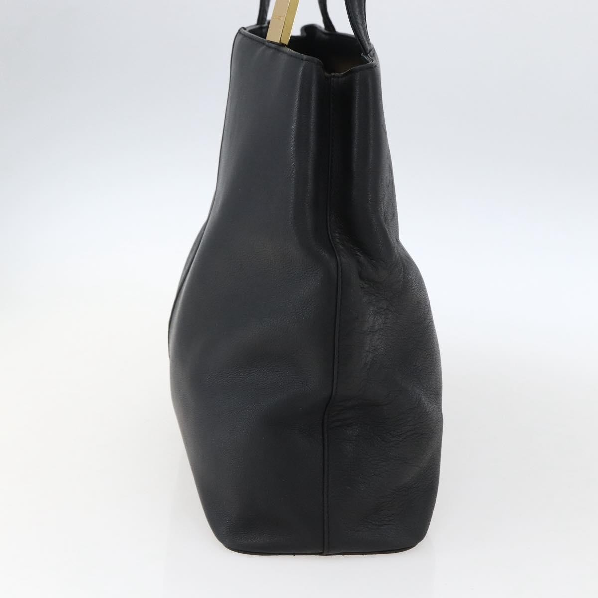 Burberry Vintage tote bag Black Leather Good condition - Model View