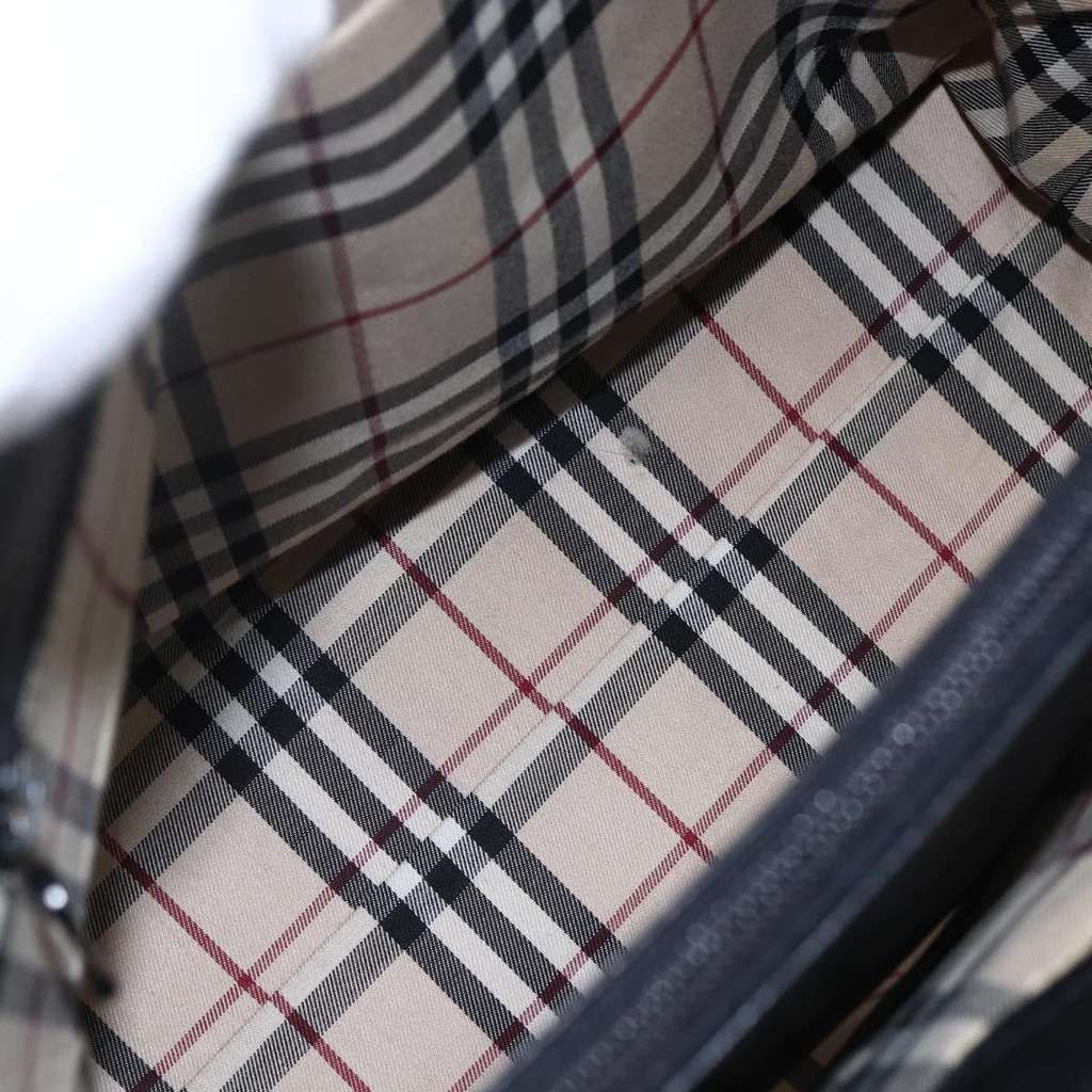 Burberry Vintage tote bag Black Leather Good condition - Box View