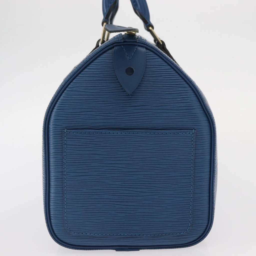Louis Vuitton Speedy Handbag Blue Leather Fair condition - Inside View
