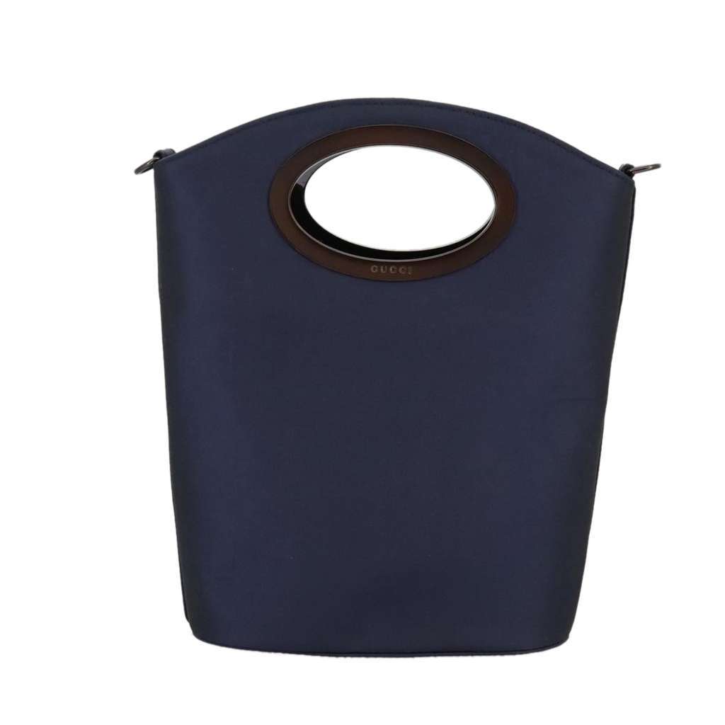 Gucci Brick Lane Tote Blue Canvas Fair condition - Back View