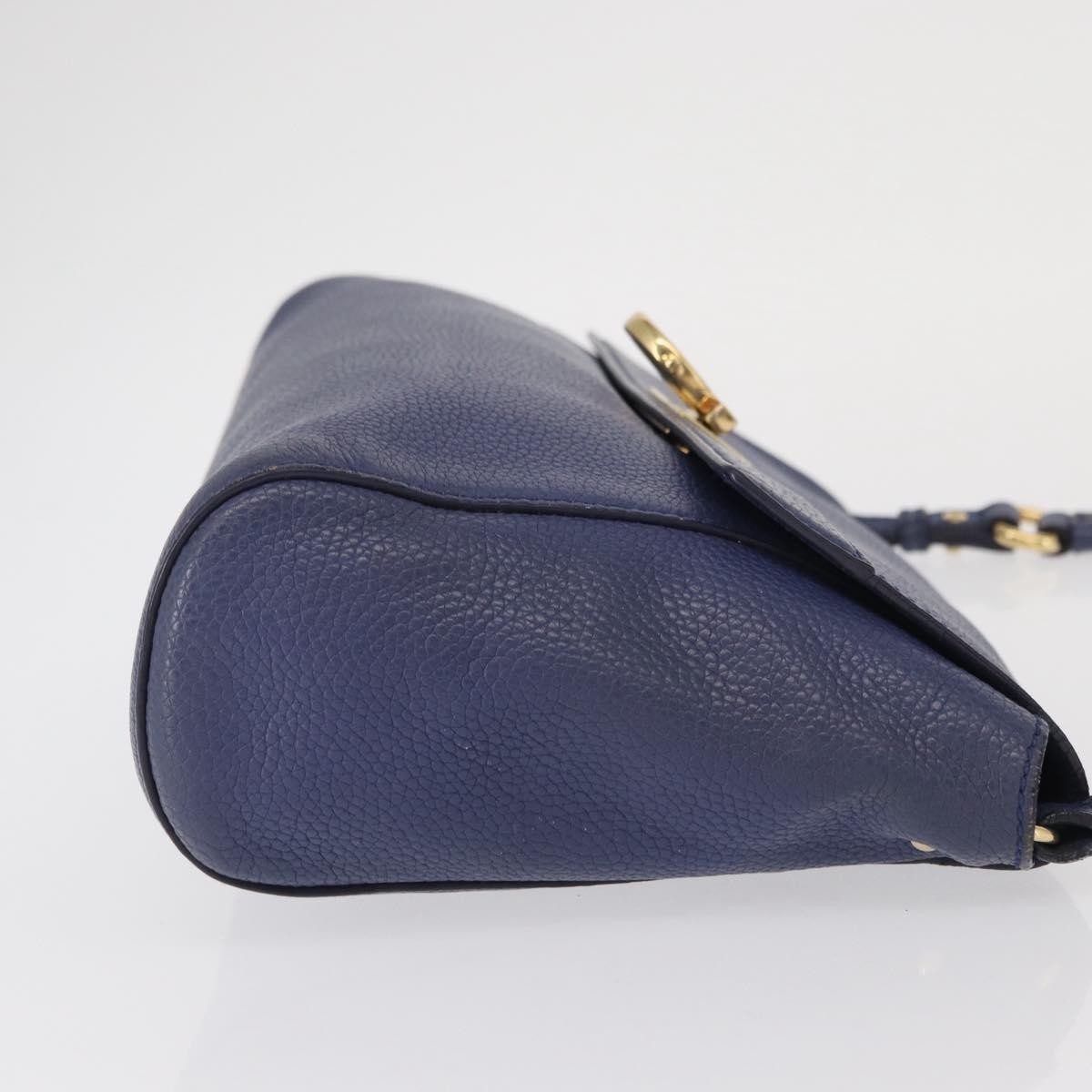 Salvatore Ferragamo Abbey Shoulder Bag Navy Leather Good condition - Inside View