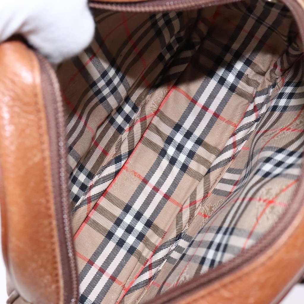 Burberry Shoulder Bag Brown Leather Good condition - Box View