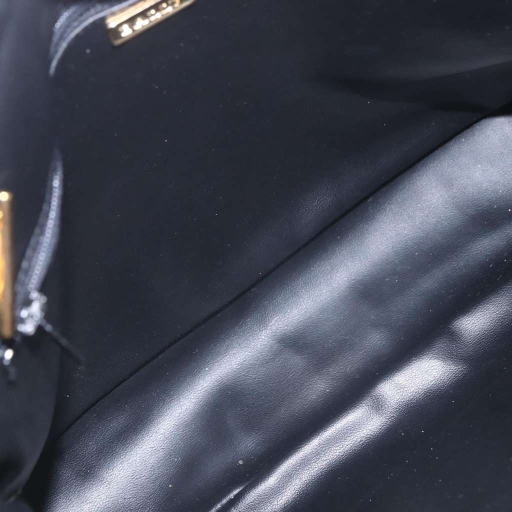 Bally Vintage Chain Shoulder Bag Navy Leather Good condition - Box View