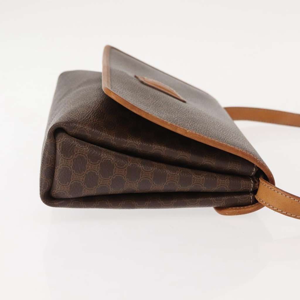 Celine Vintage Macadam Shoulder Bag Brown Canvas Good condition - Inside View