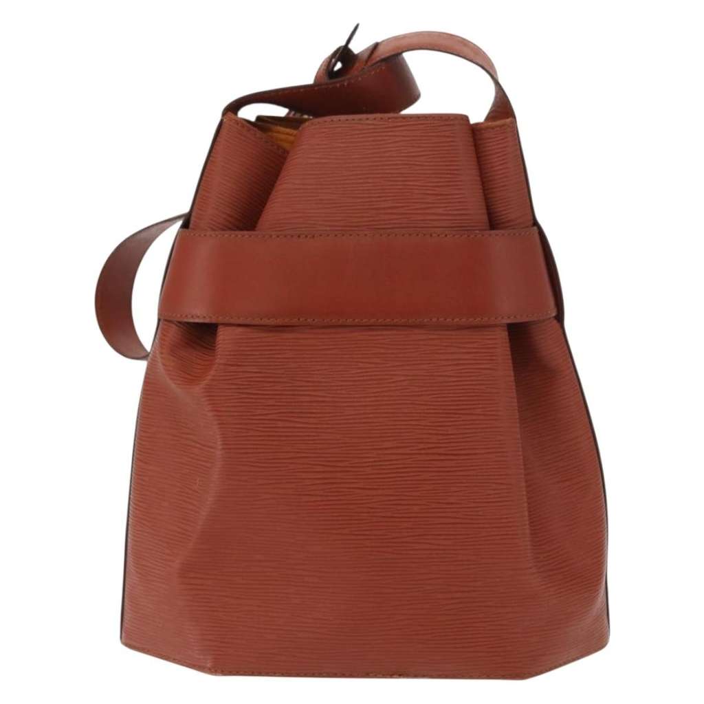 Louis Vuitton Vintage Sac d'Epaule Handbag Brown Leather Good condition - Back View