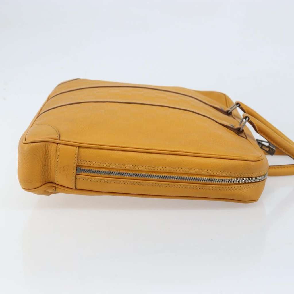 Louis Vuitton Porte-Documents Voyage Briefcase Yellow Leather Good condition - Inside View