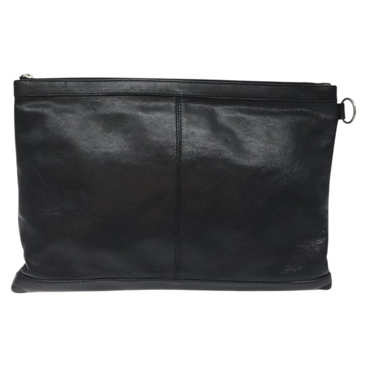 Balenciaga Classic City Clip Pouch Black Leather Good condition - Back View