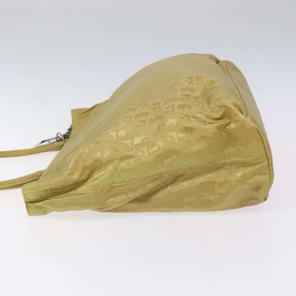 Christian Dior Vintage Trotter Open Tote Yellow Canvas Good condition - Model View