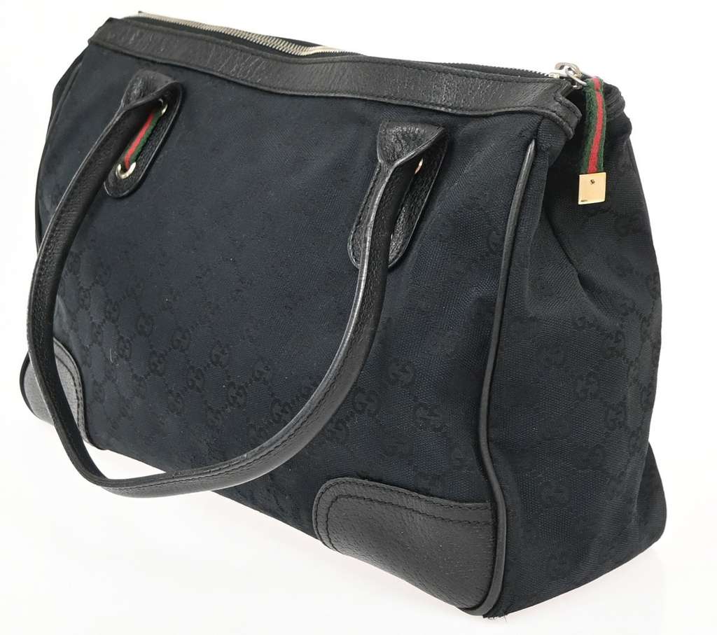 Gucci Princy Tote Black Canvas Good condition - Model View