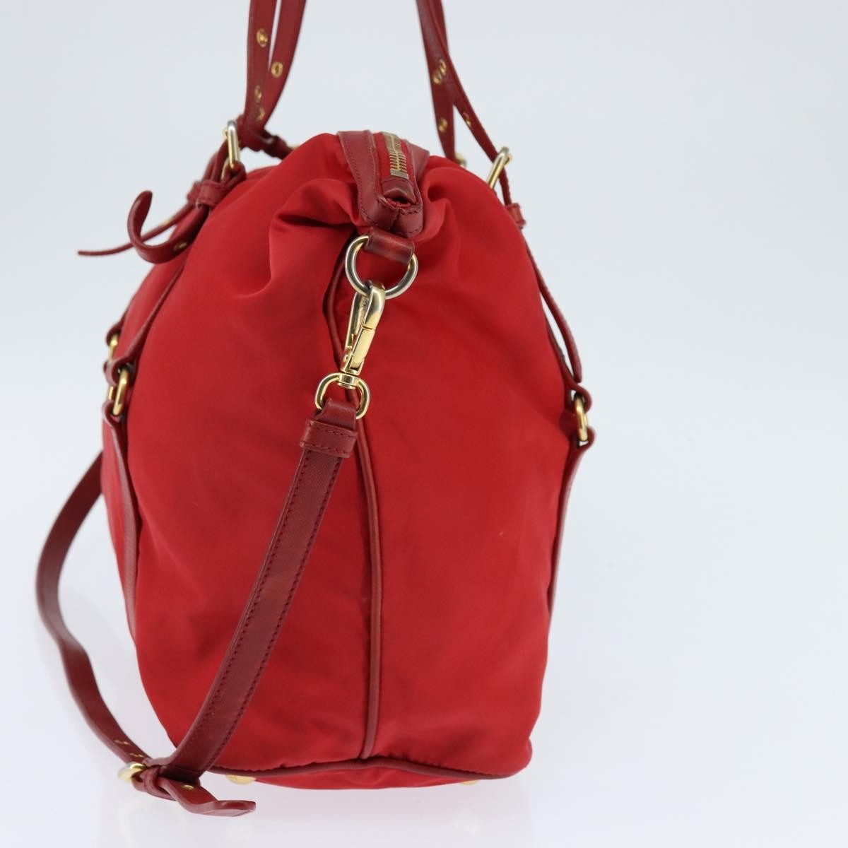 Prada Convertible Logo Tote Red Good condition - Model View