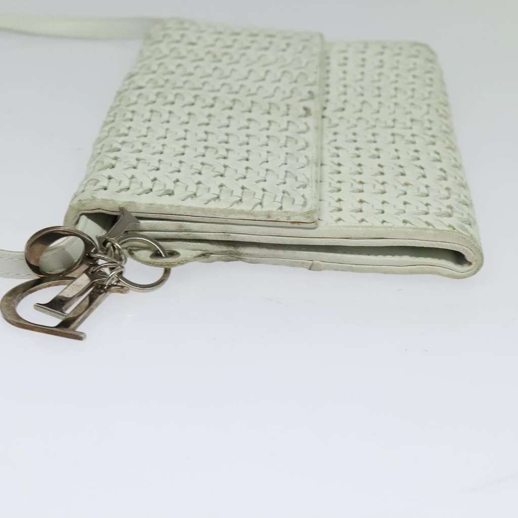 Christian Dior Vintage Flap Crossbody Bag White Leather Fair condition - Inside View