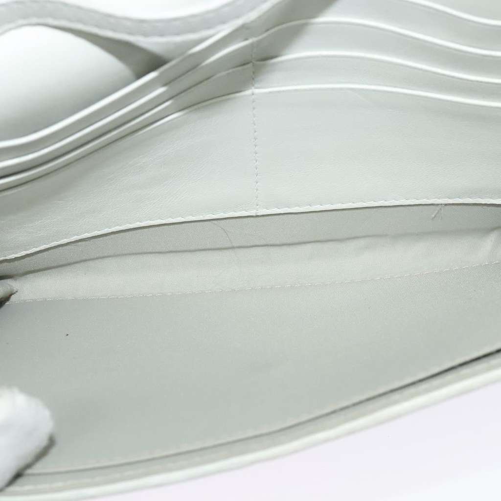 Christian Dior Vintage Flap Crossbody Bag White Leather Fair condition - Box View