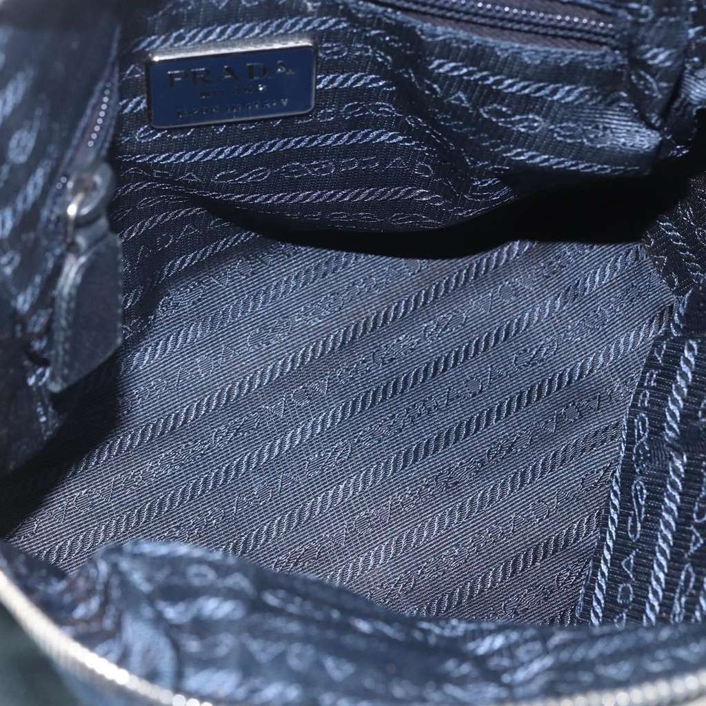 Prada Vintage Chain Shoulder Bag Navy Leather Fair condition - Box View