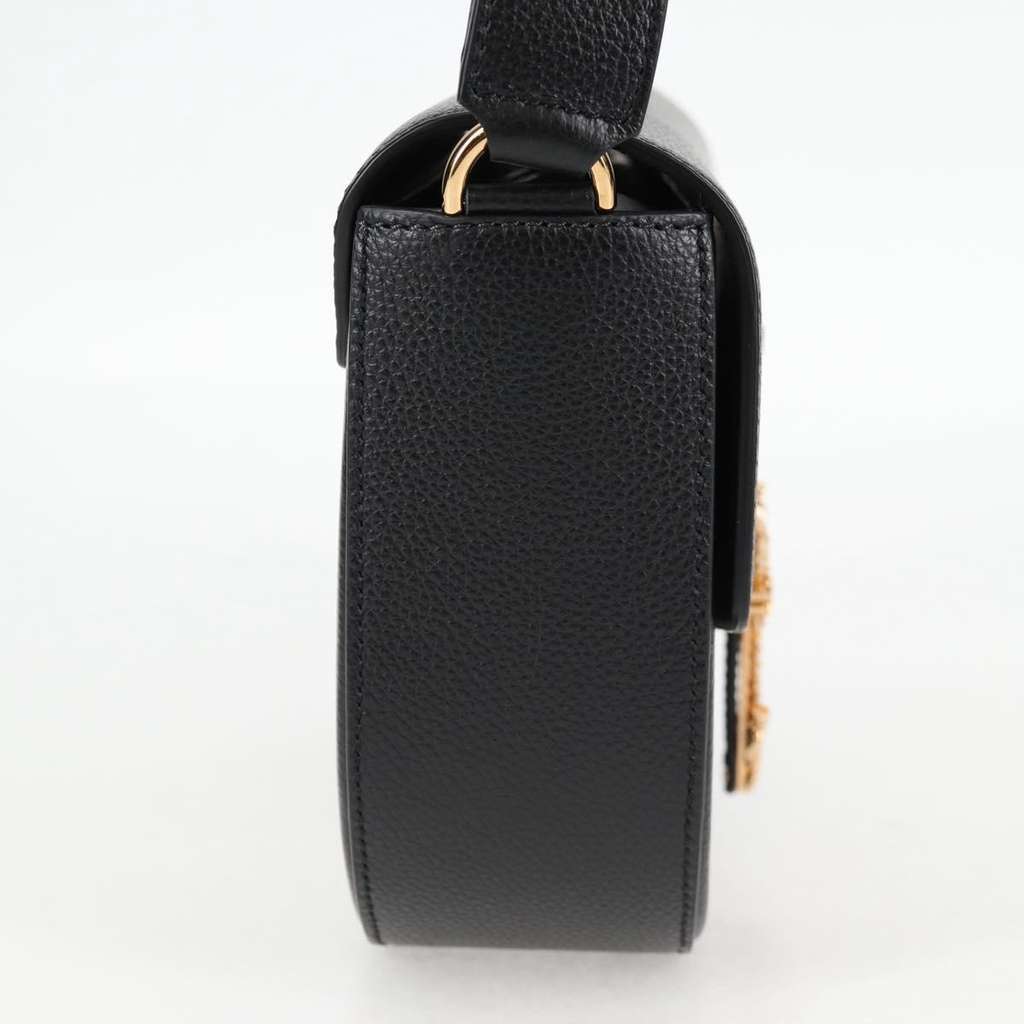 Versace Virtus Flap Messenger Bag Black Leather Very good condition - Model View