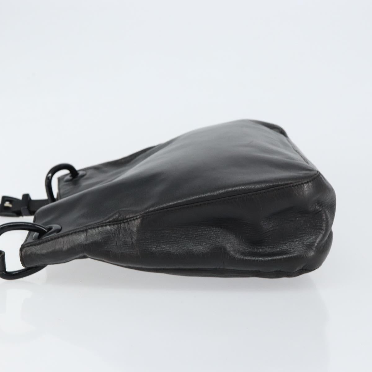 Prada Vintage Shoulder Bag Black Leather Good condition - Model View