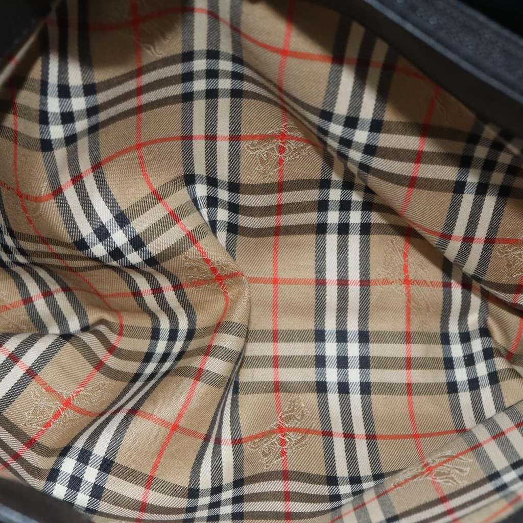 Burberry Vintage Handbag Black Leather Good condition - Box View