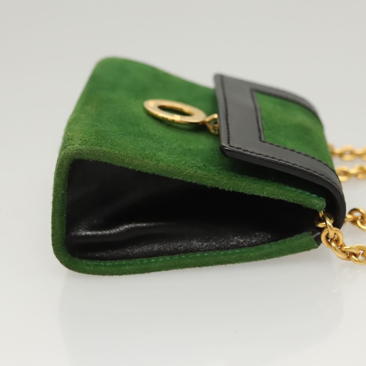 Celine Circle logo Green Suede Good condition - Inside View