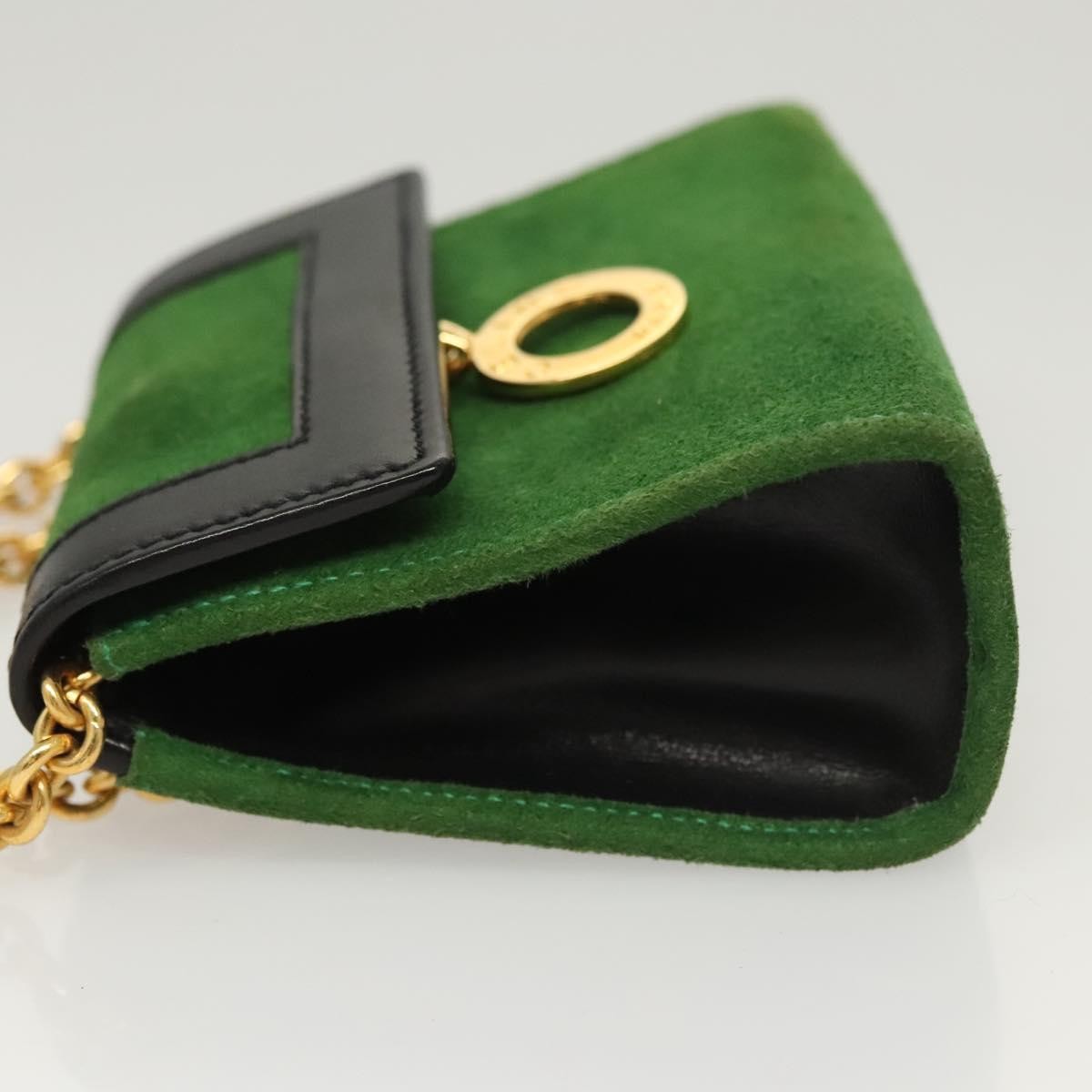 Celine Circle logo Green Suede Good condition - Model View