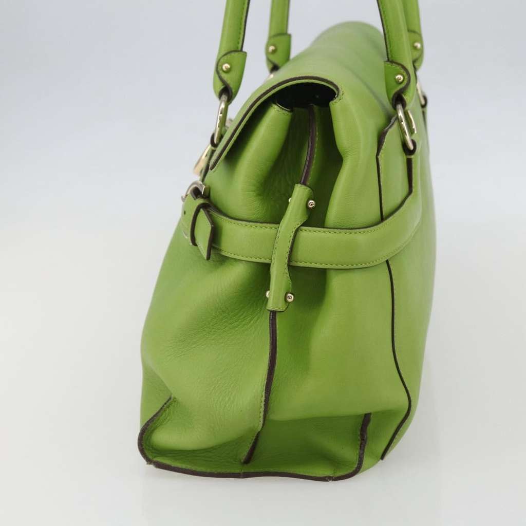 Salvatore Ferragamo Virna Satchel Green Leather Good condition - Model View
