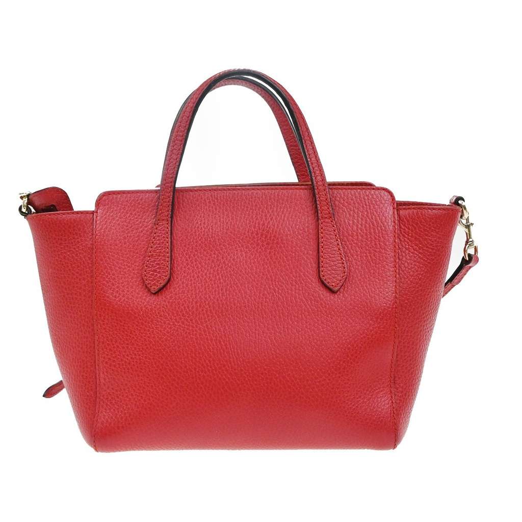 Gucci Swing Crossbody Bag Red Leather Good condition - Back View