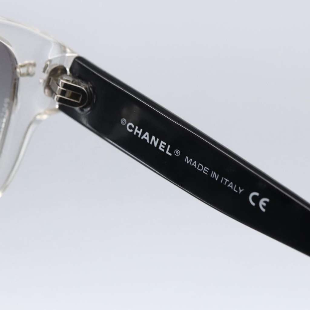 Chanel Logo CC Sunglasses Black Plastic Good condition - Box View