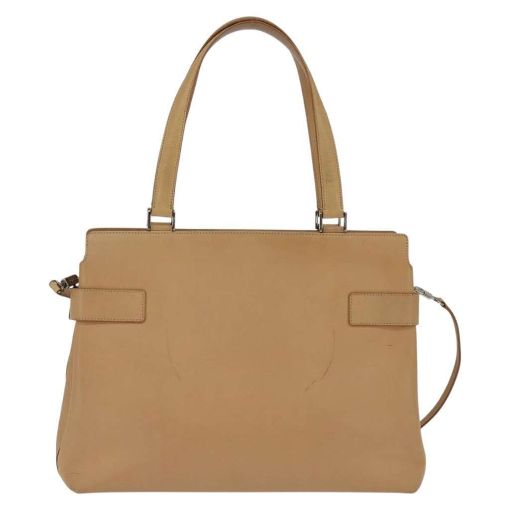 Salvatore Ferragamo Gancini Tote Beige Leather Good condition - Back View