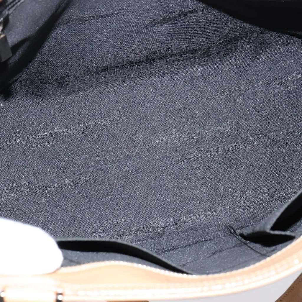 Salvatore Ferragamo Gancini Tote Beige Leather Good condition - Box View