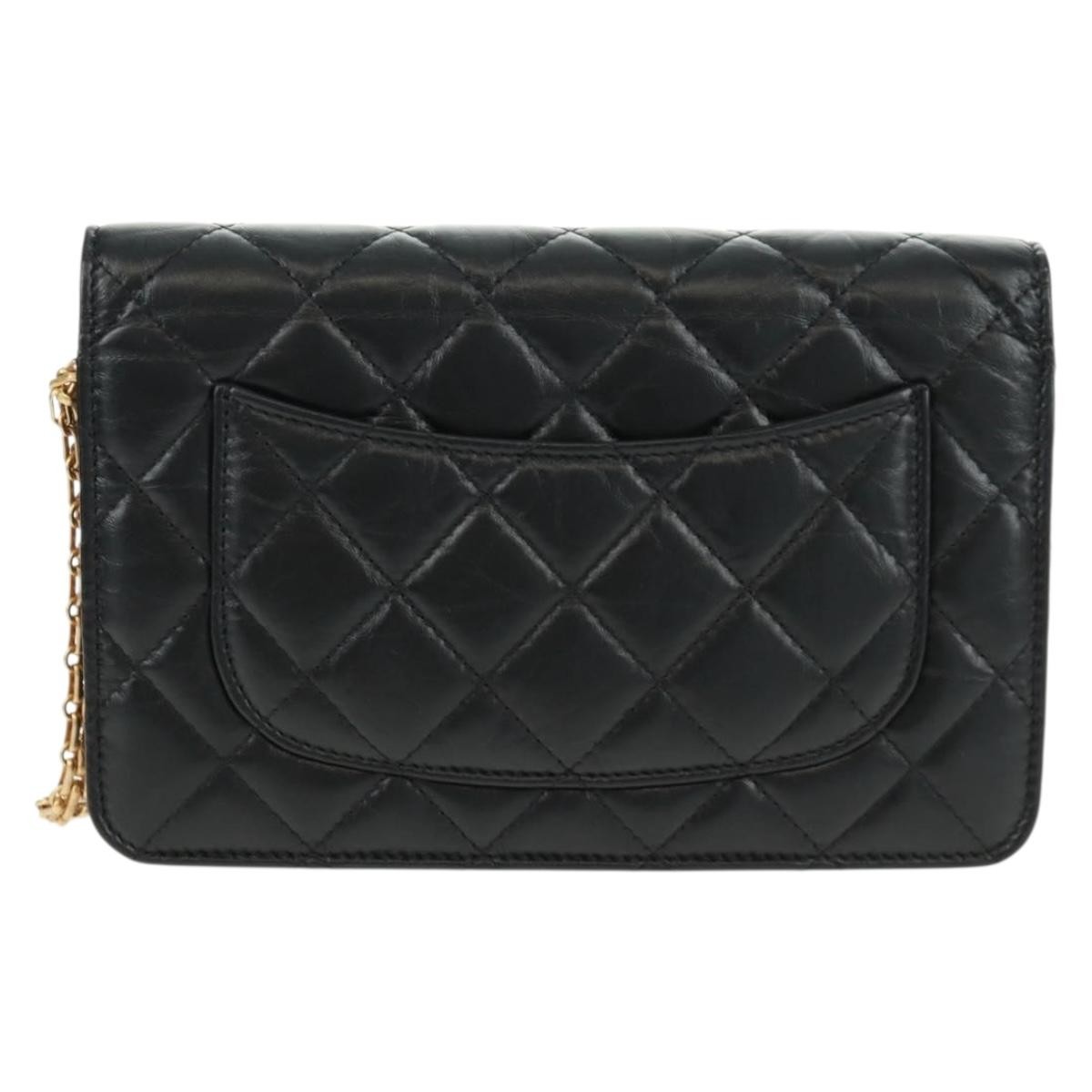 Chanel Lucky Charms Reissue 2.55 Flap Bag Black Leather Good condition - Back View