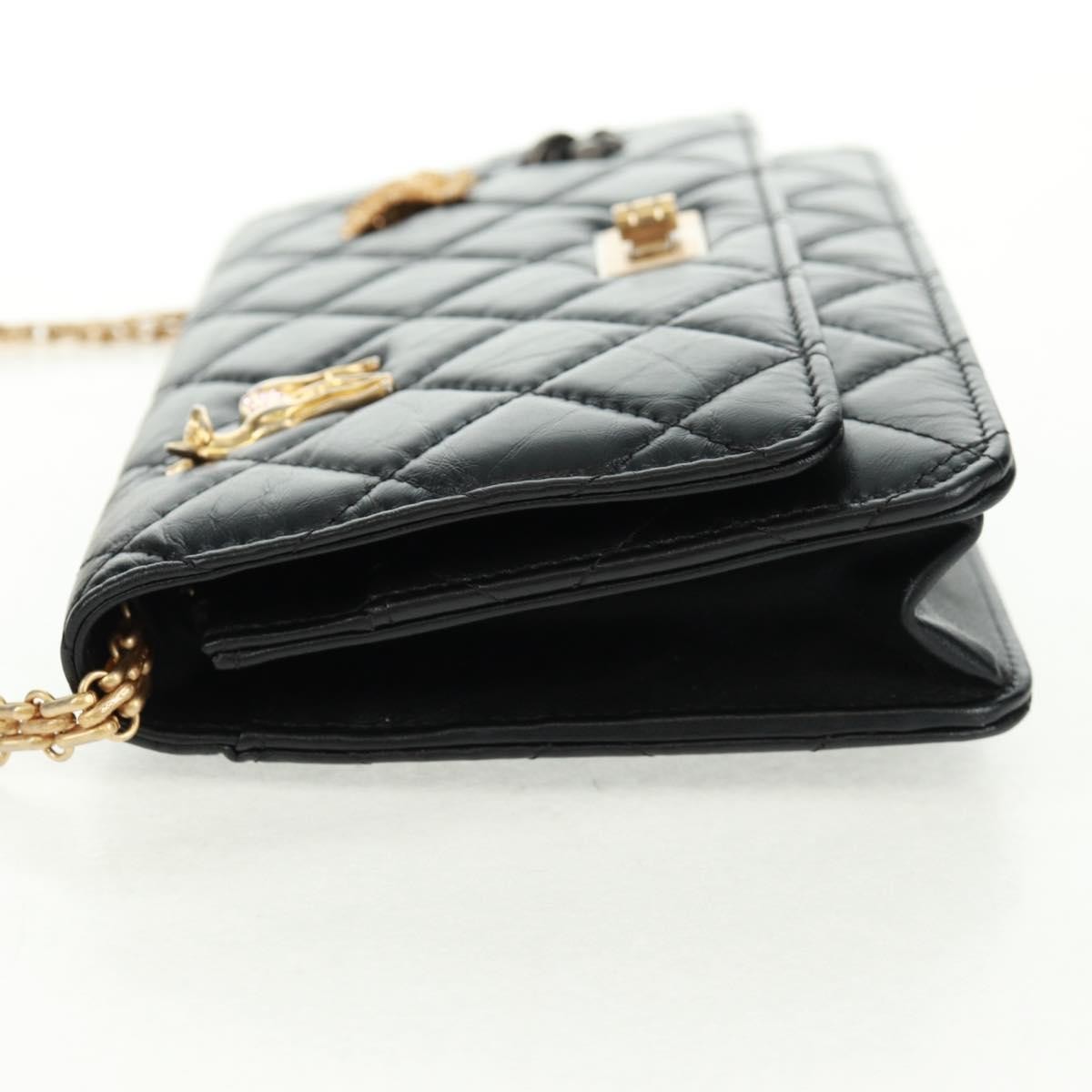 Chanel Lucky Charms Reissue 2.55 Flap Bag Black Leather Good condition - Inside View
