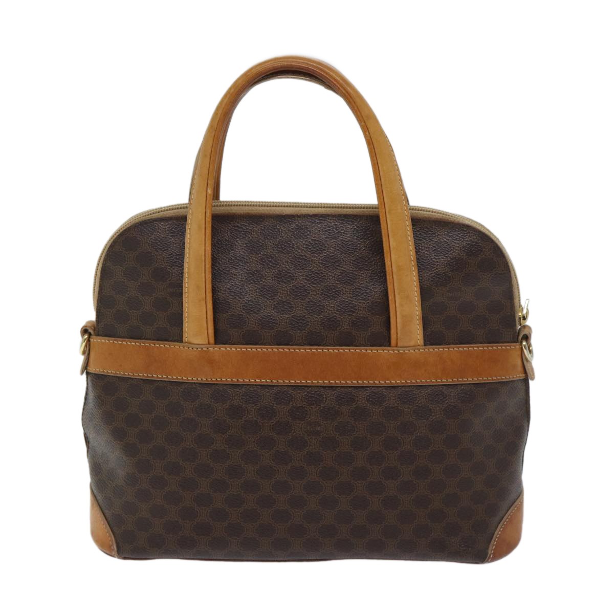 Celine Macadam Handbag Brown Canvas Good condition - Back View