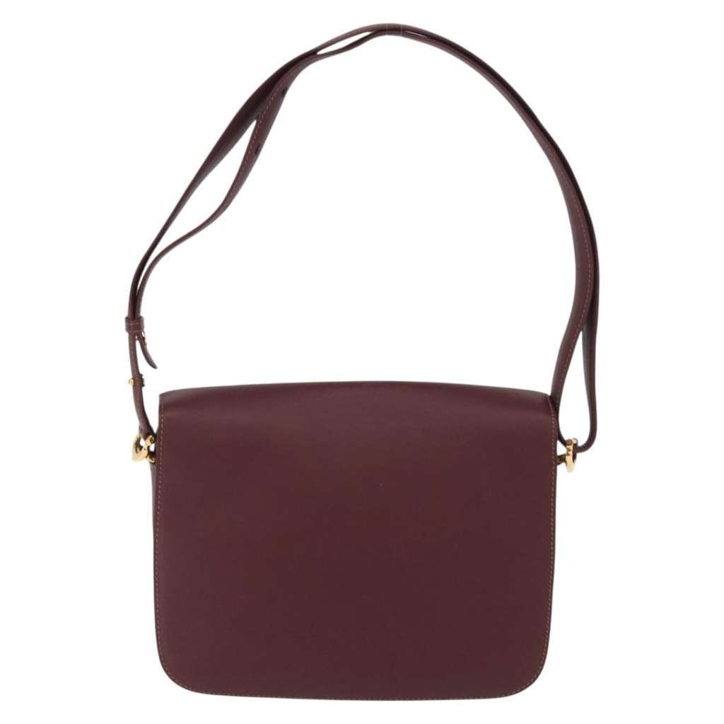 Cartier Must de Cartier Shoulder Bag Burgundy Leather Good condition - Back View