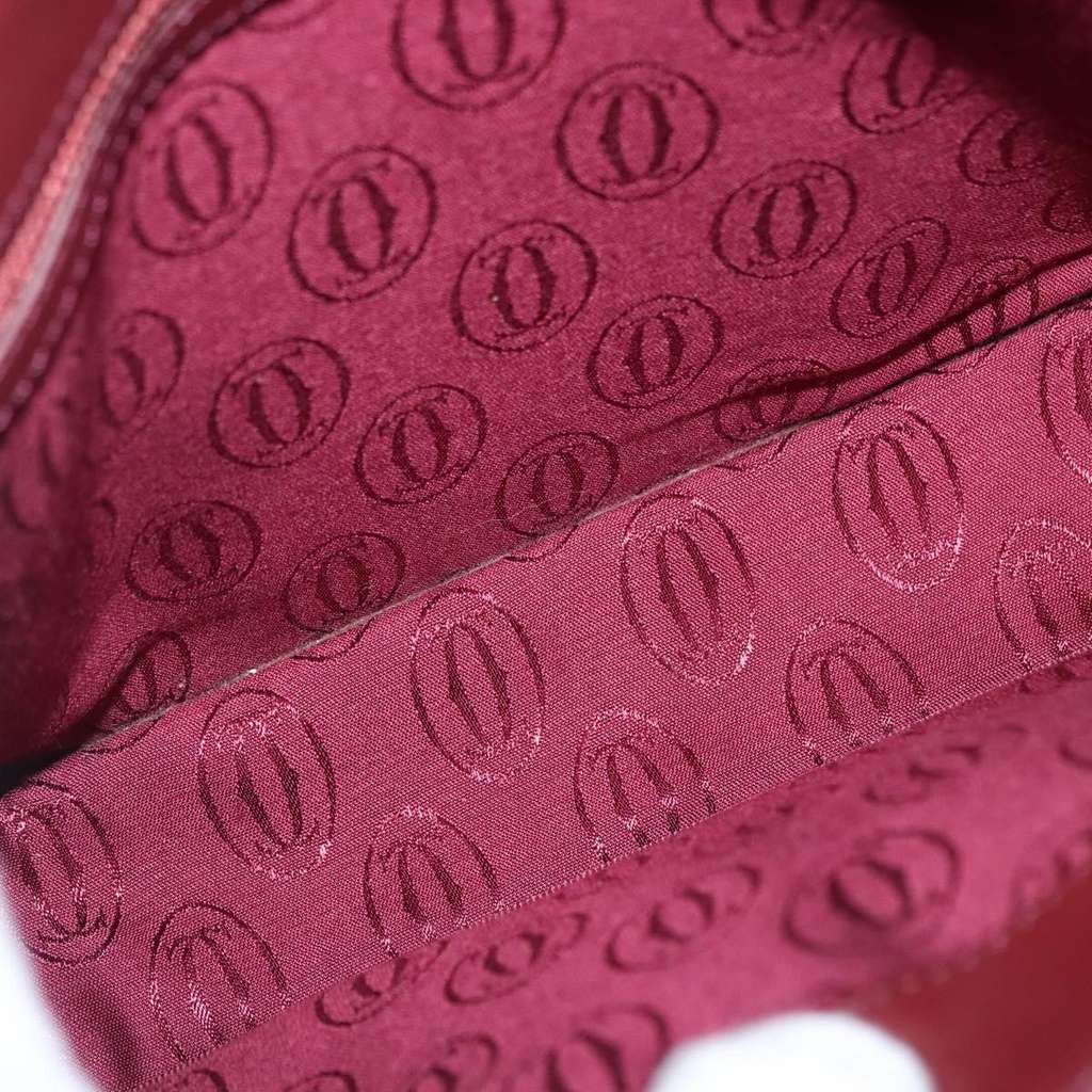 Cartier Must de Cartier Shoulder Bag Burgundy Leather Good condition - Box View