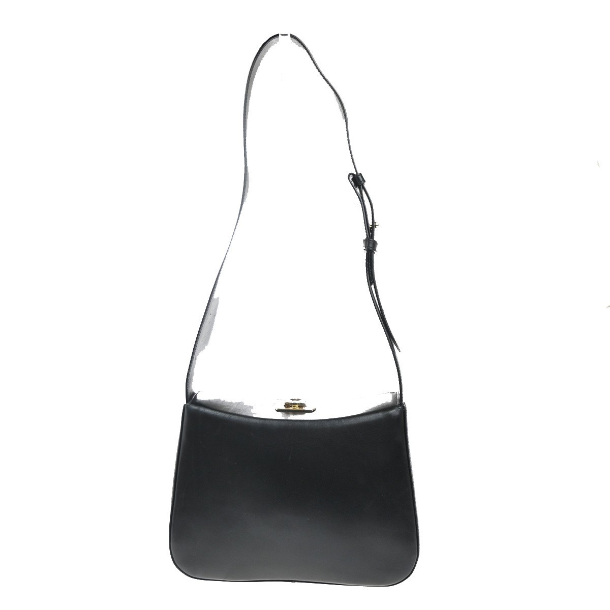 Salvatore Ferragamo Gancini Shoulder Bag Black Leather Good condition - Back View