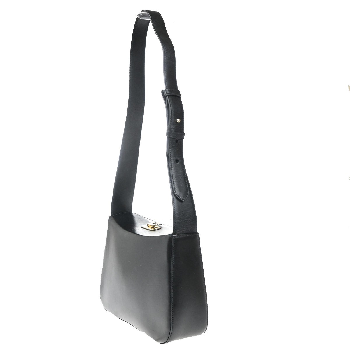 Salvatore Ferragamo Gancini Shoulder Bag Black Leather Good condition - Model View