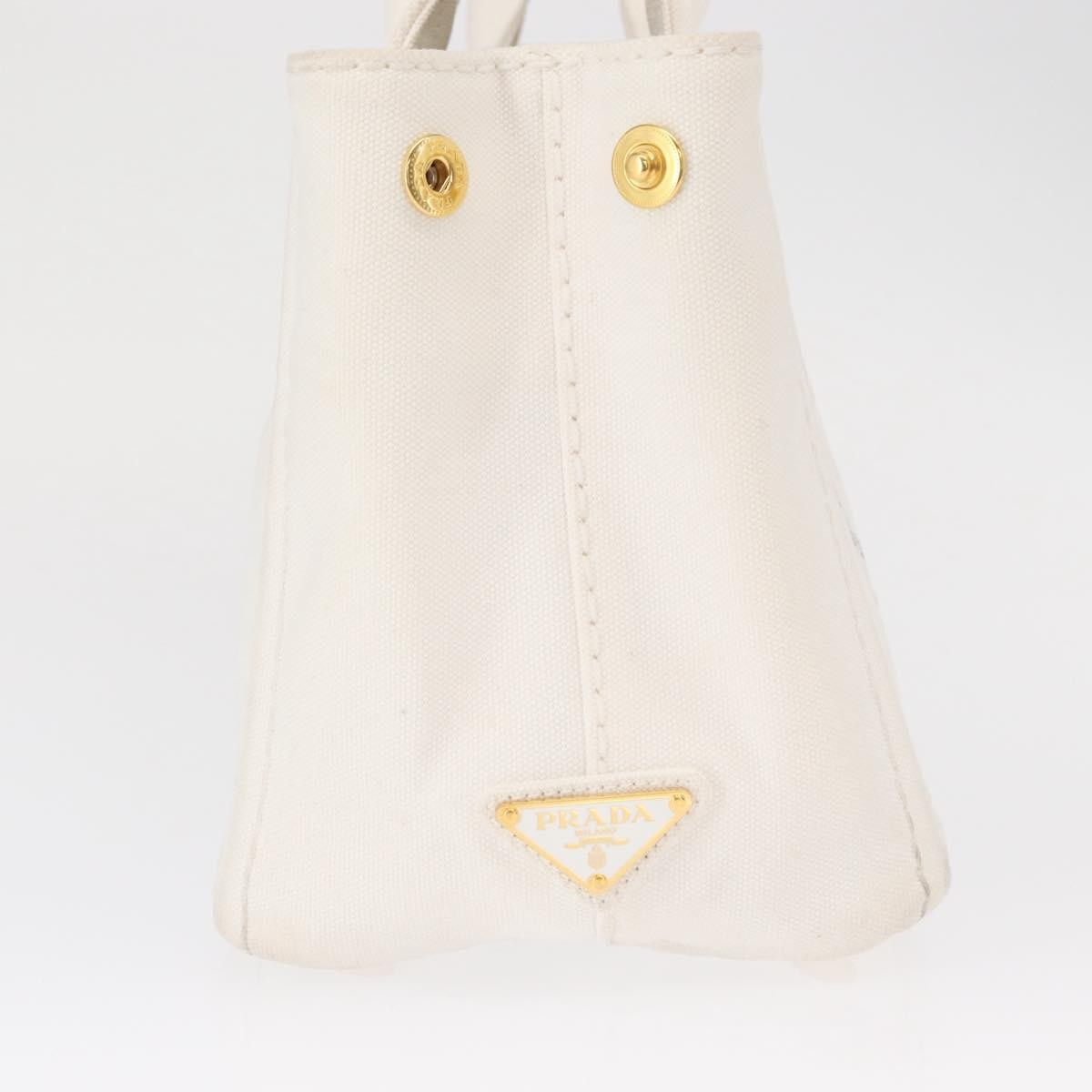 Prada Canapa Open Tote White Canvas Fair condition - Model View
