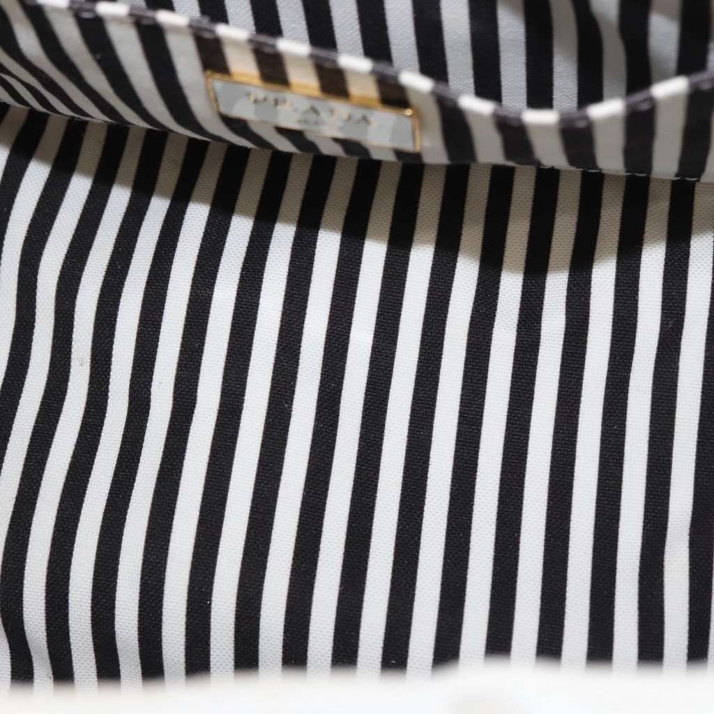 Prada Canapa Open Tote White Canvas Fair condition - Box View