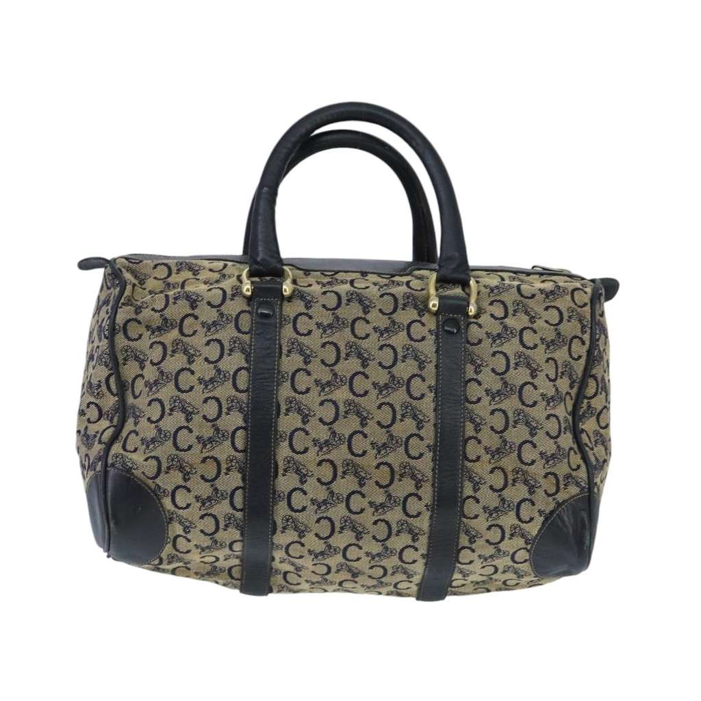 Celine C Sulky Boston bag Navy Canvas Fair condition - Back View
