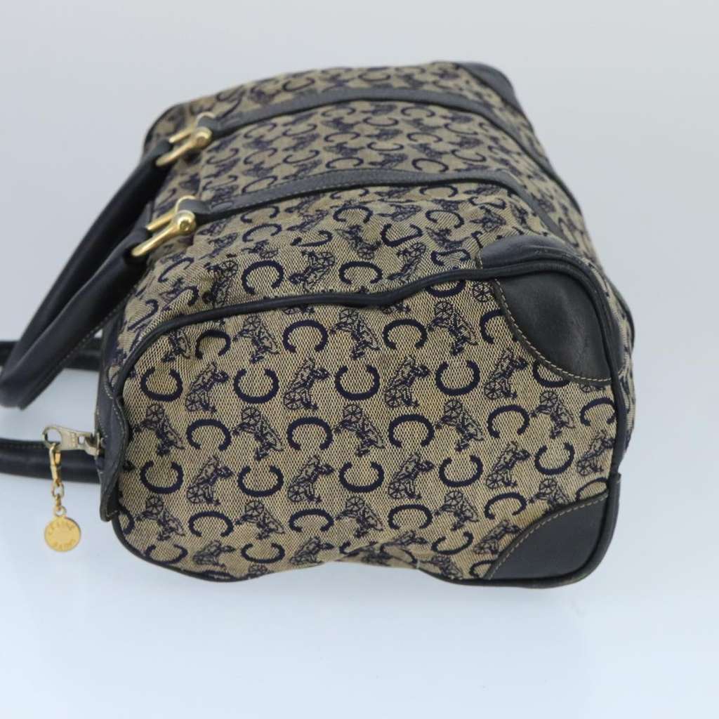 Celine C Sulky Boston bag Navy Canvas Fair condition - Model View