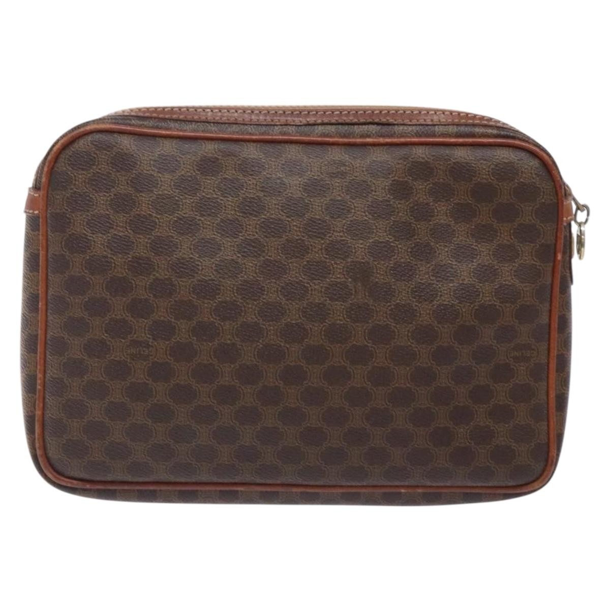 Celine Macadam Pochette Brown Canvas Good condition - Back View