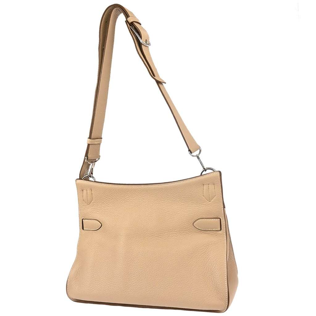 Hermès Jypsiere Bag Beige Leather Good condition - Back View
