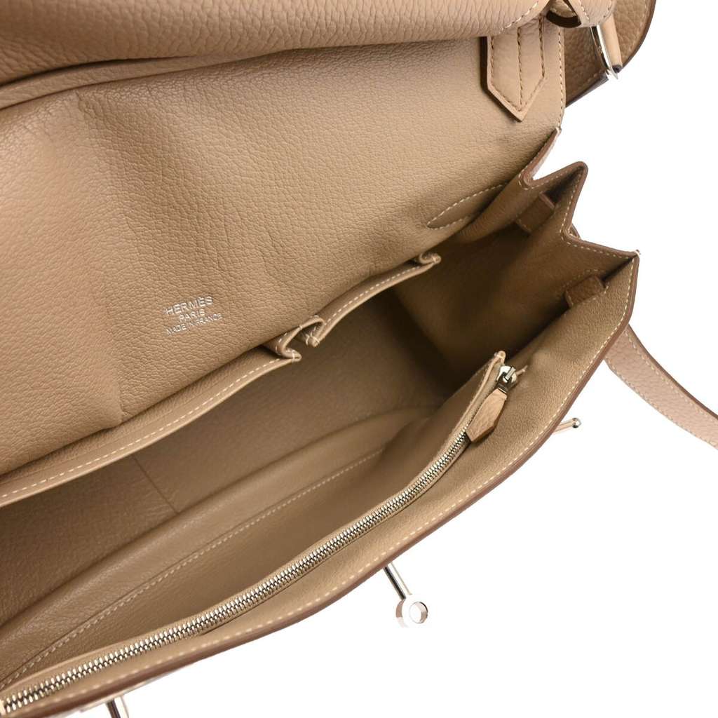 Hermès Jypsiere Bag Beige Leather Good condition - Inside View