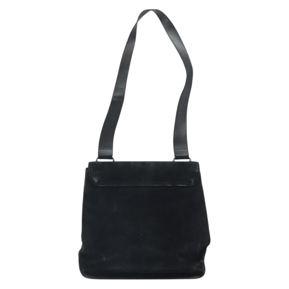 Salvatore Ferragamo Vala Shoulder Bag Black Suede Good condition - Back View