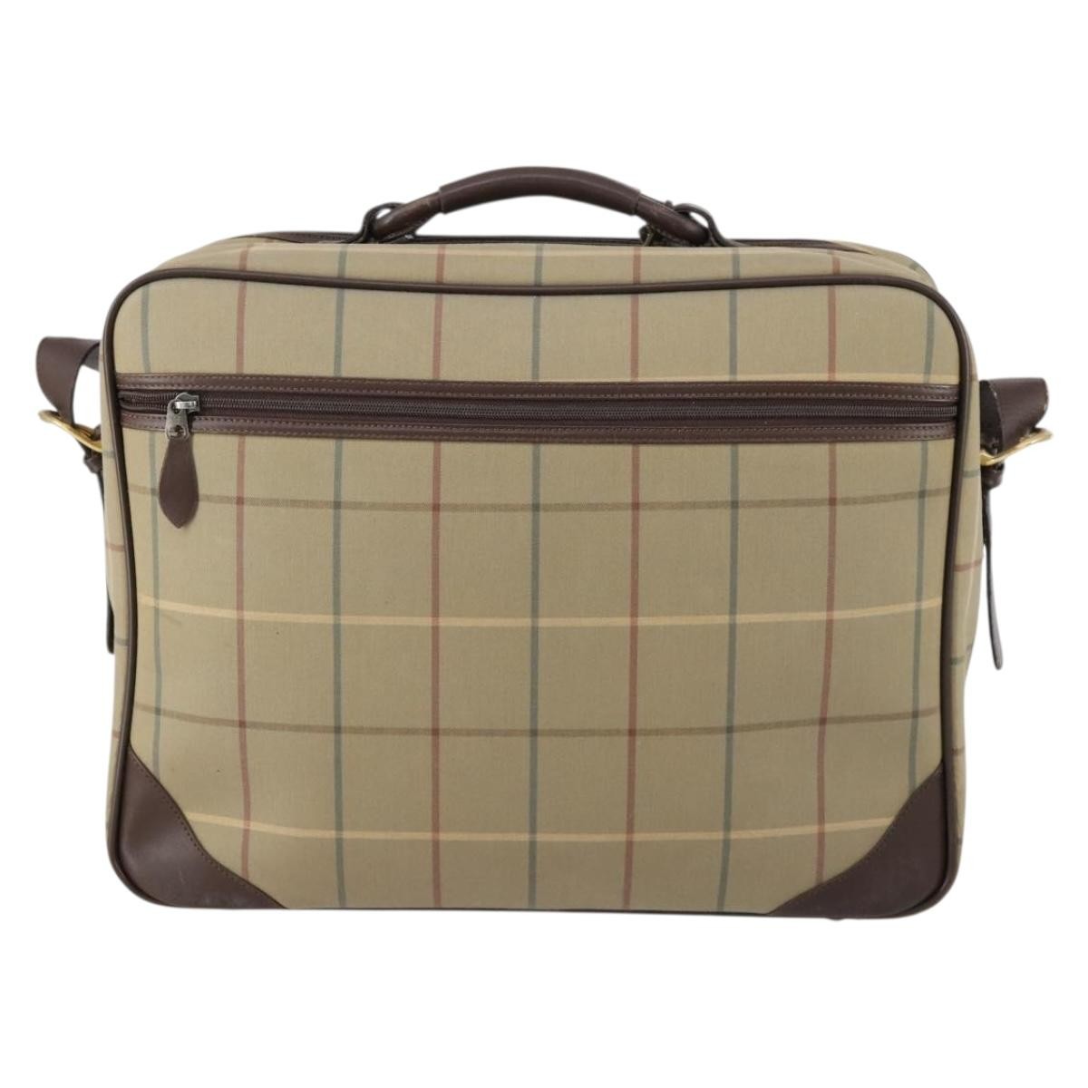 Burberry Nova check boston bag Beige Canvas Good condition - Back View