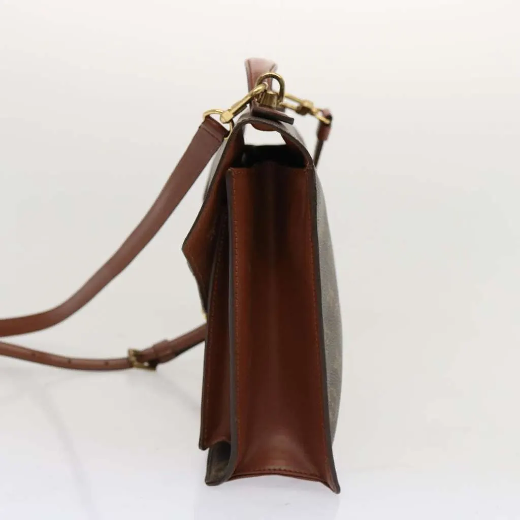 Louis Vuitton Monceau Handbag Brown Canvas Good - Model View